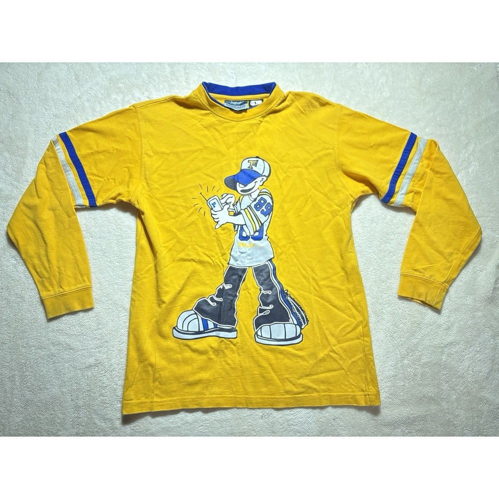 Vintage 90s Paco Jeans Streetwear Graphic Boy Shirt Retro Long Sleeve Size L